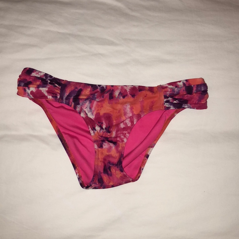 Pink tie dye bikini bottoms